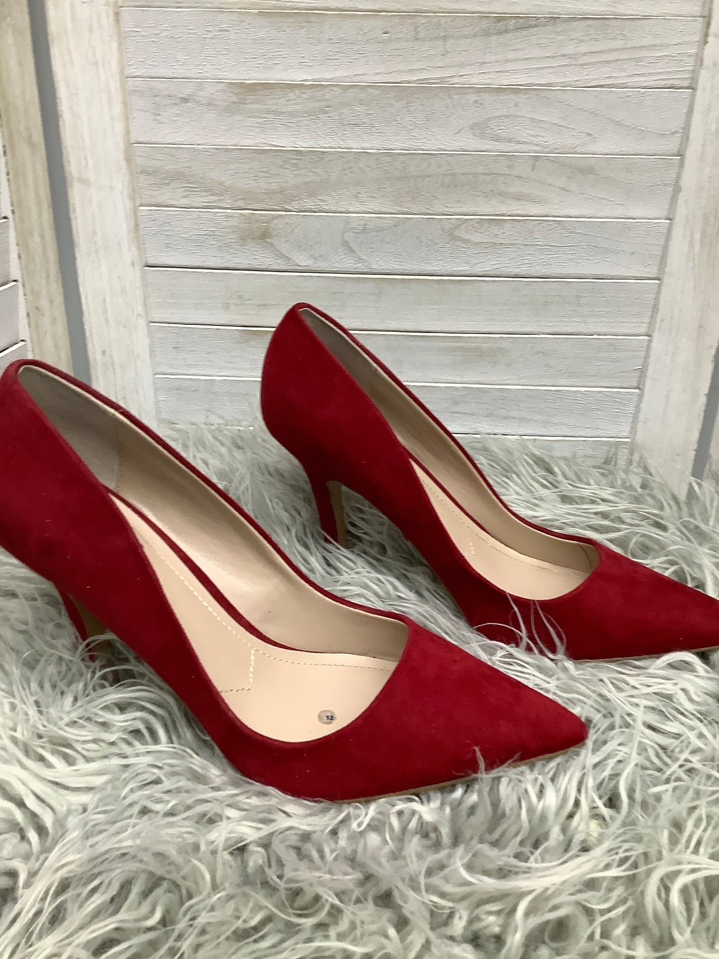 Red Shoes Heels Stiletto Charles By Charles David, Size 8