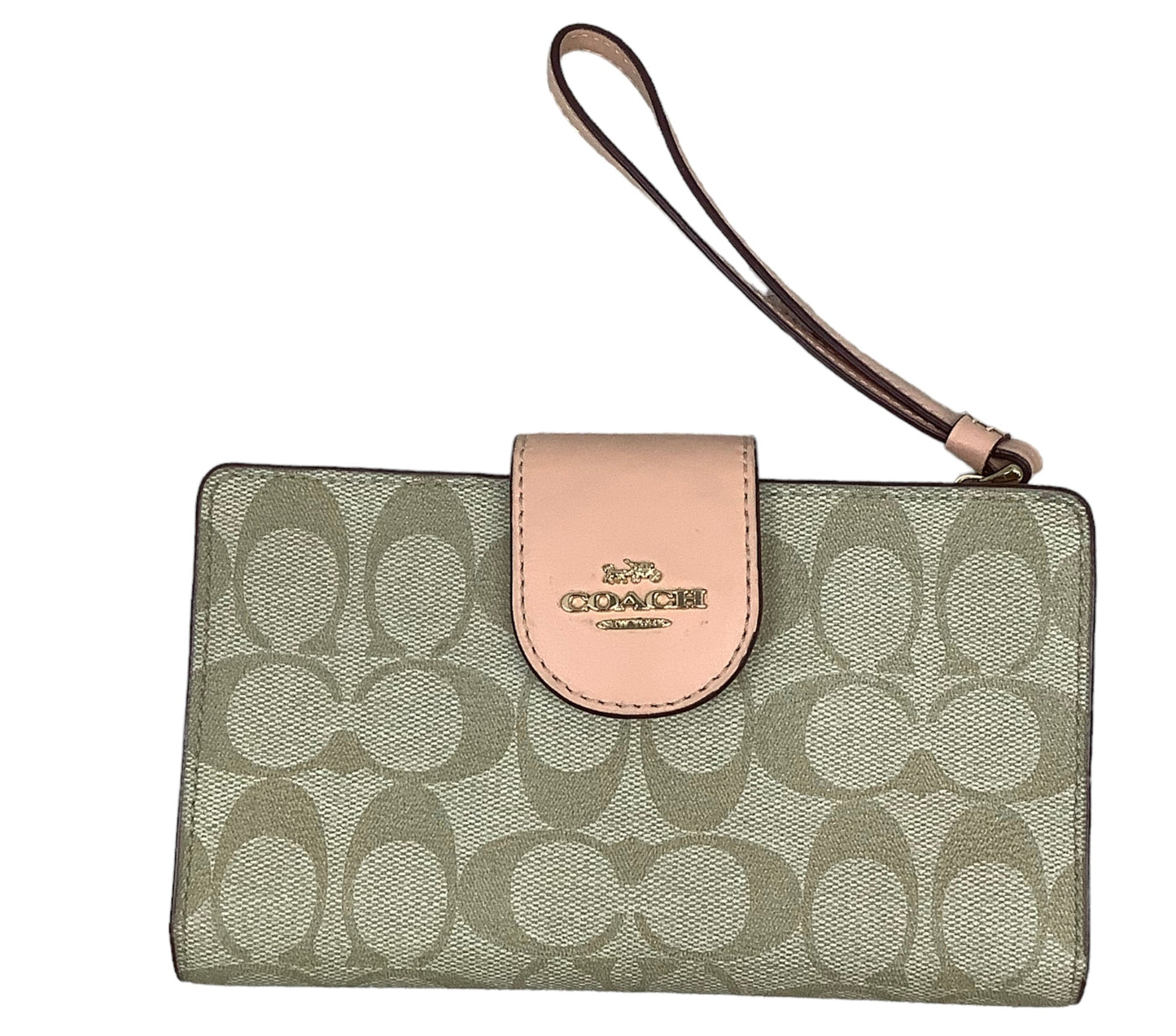 Tan Wristlet Designer Coach, Size Medium