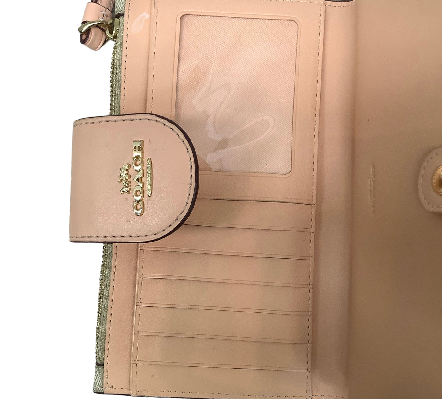 Tan Wristlet Designer by Coach, Size Medium