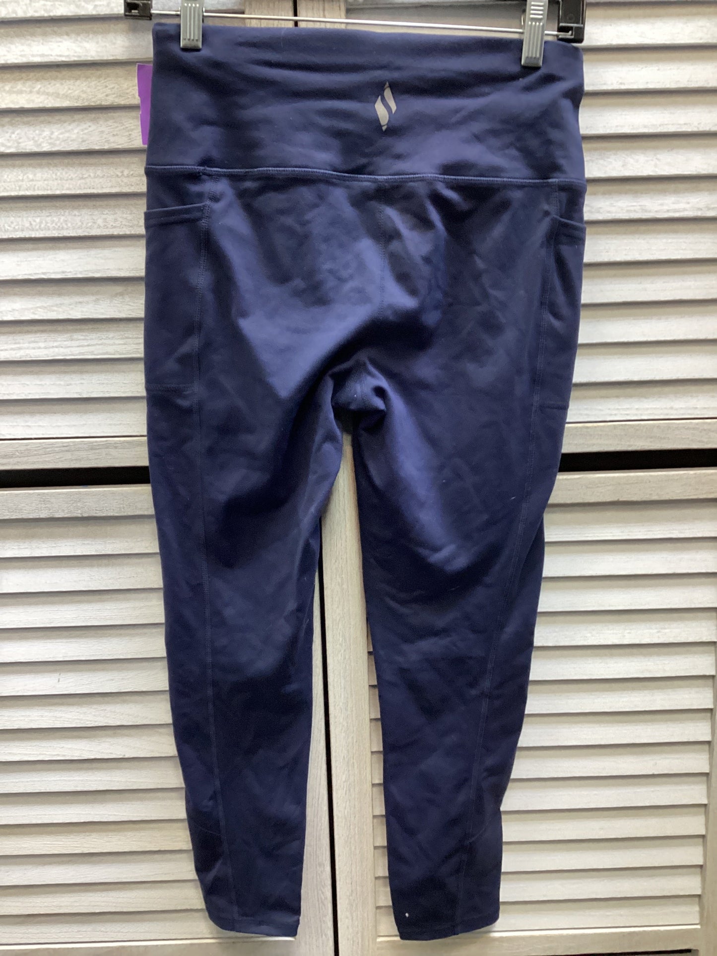 Athletic Leggings By Skechers In Navy, Size: M