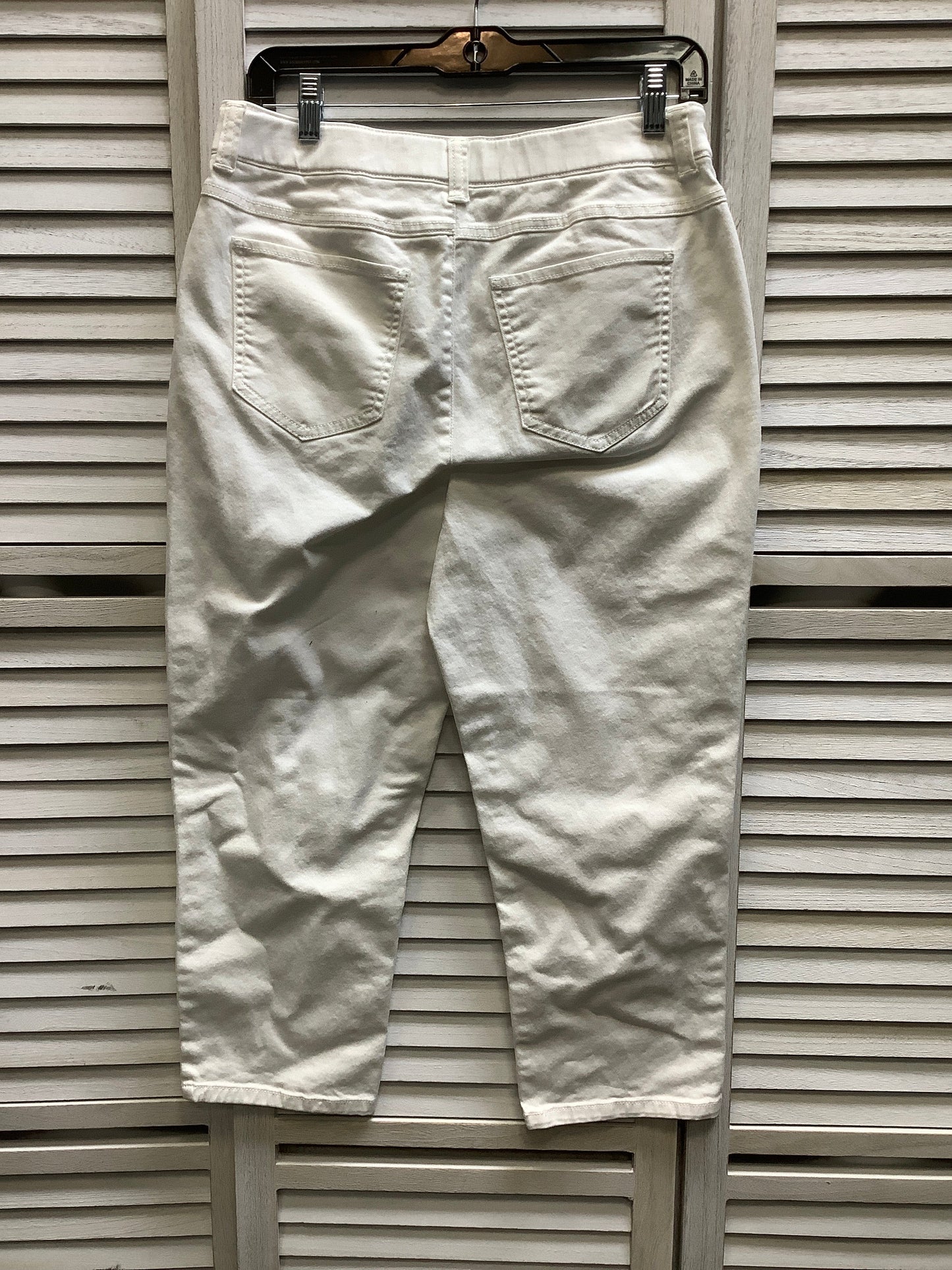 White Pants Cropped Croft And Barrow, Size 8