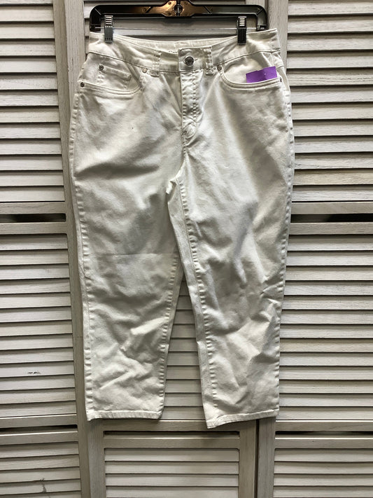 White Pants Cropped Croft And Barrow, Size 8