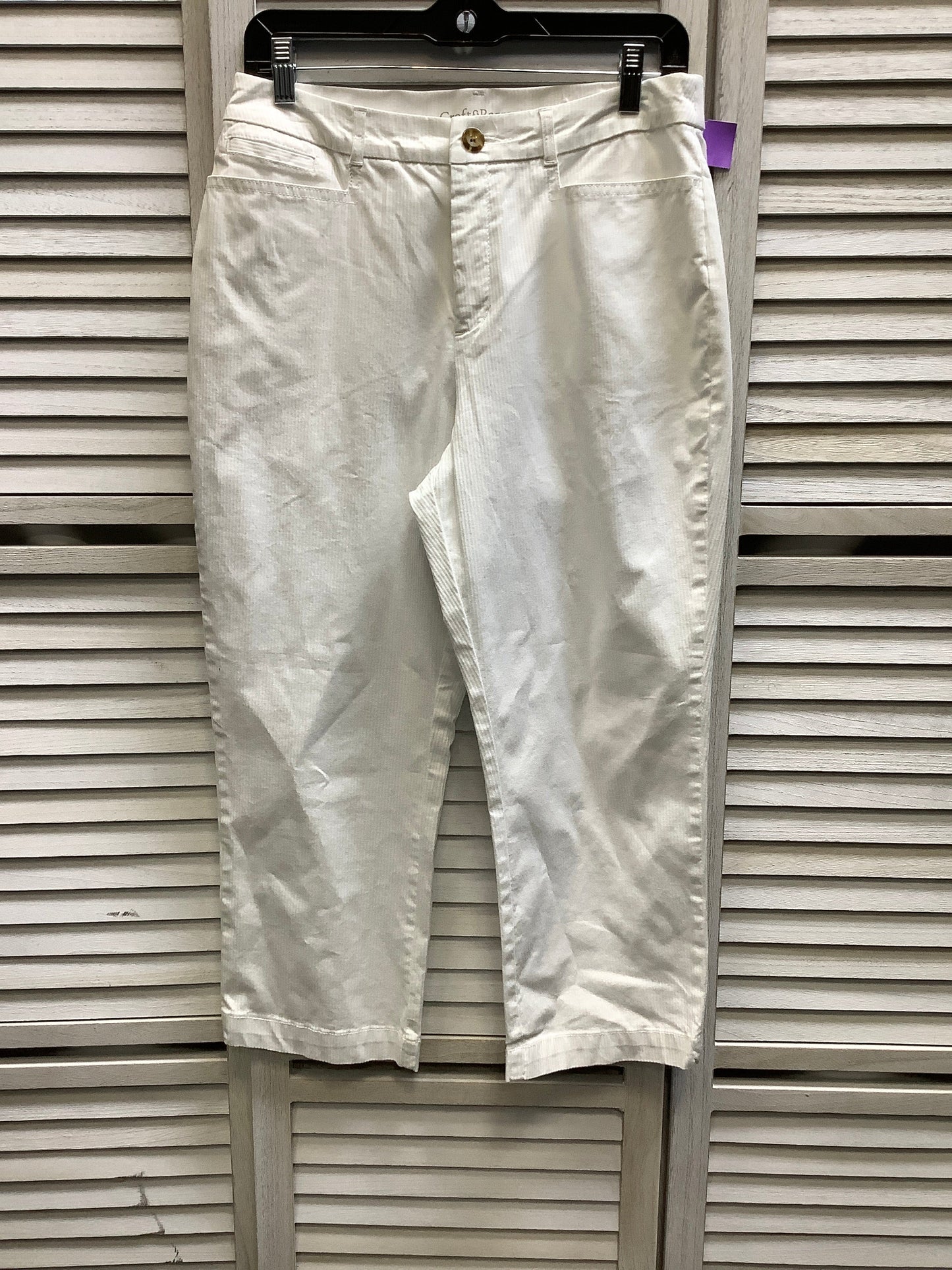 White Pants Cropped Croft And Barrow, Size 8