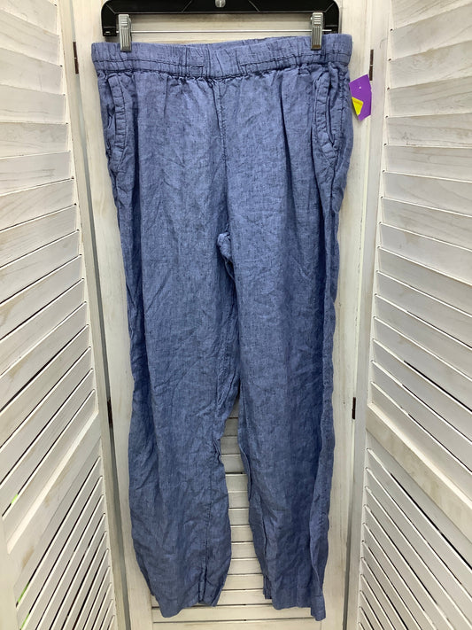 Pants Linen By Charter Club In Blue, Size: M