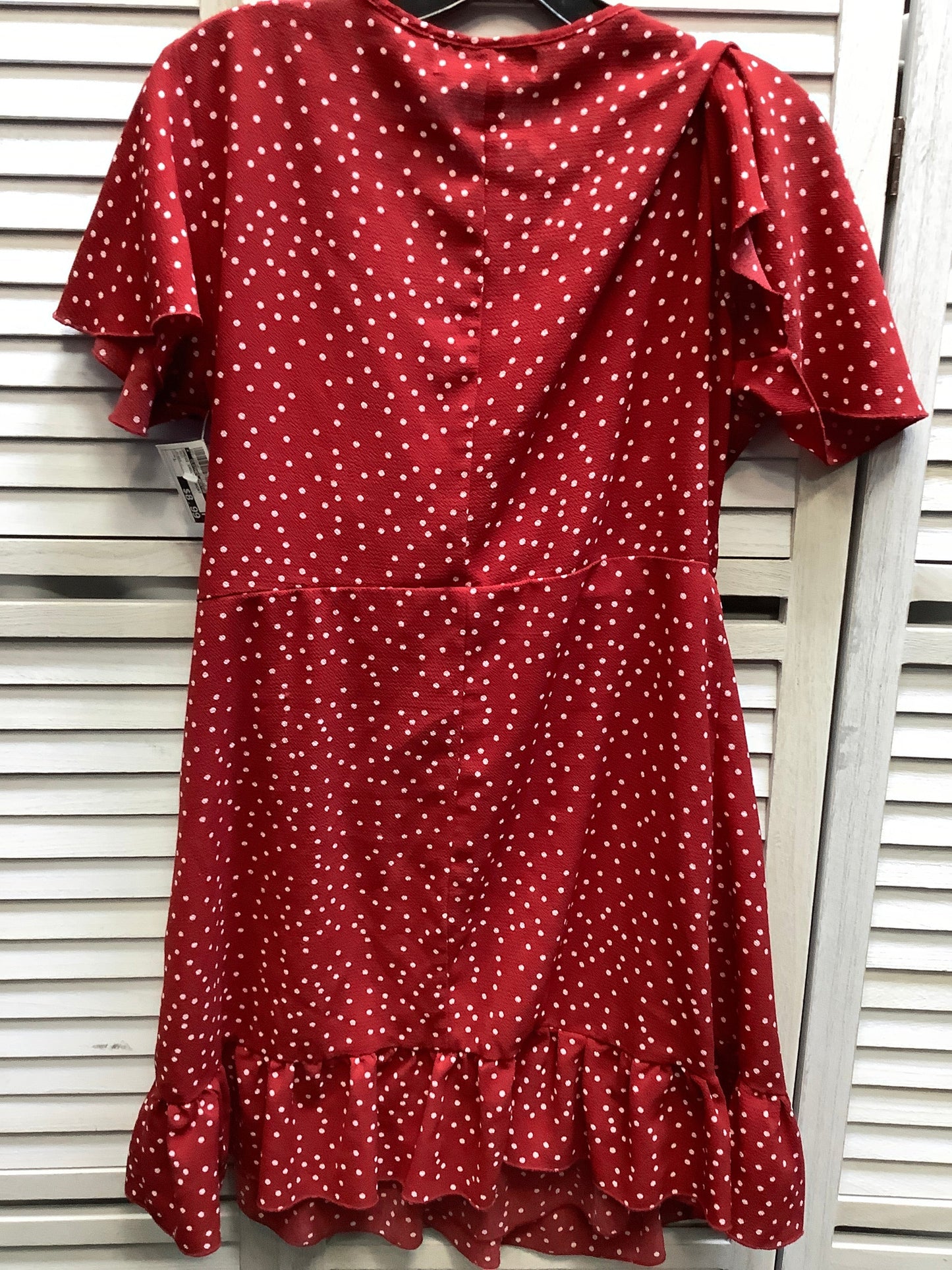 Red Dress Casual Short Clothes Mentor, Size L