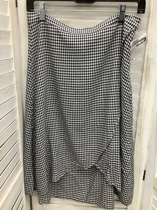 Checkered Pattern Skirt Midi Loft, Size 4