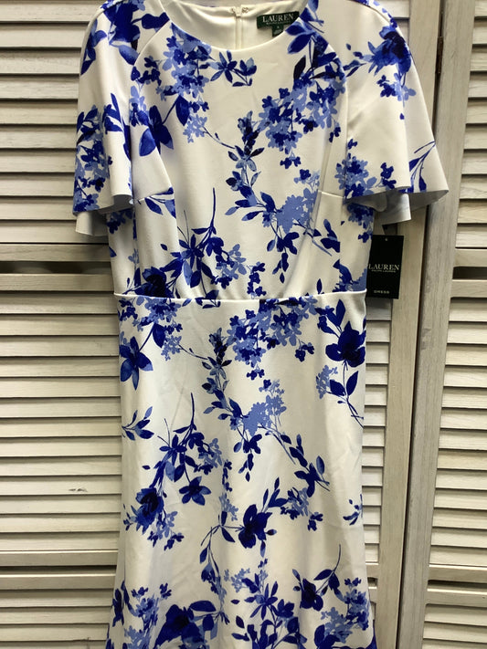 Floral Print Dress Casual Midi Lauren By Ralph Lauren, Size 6