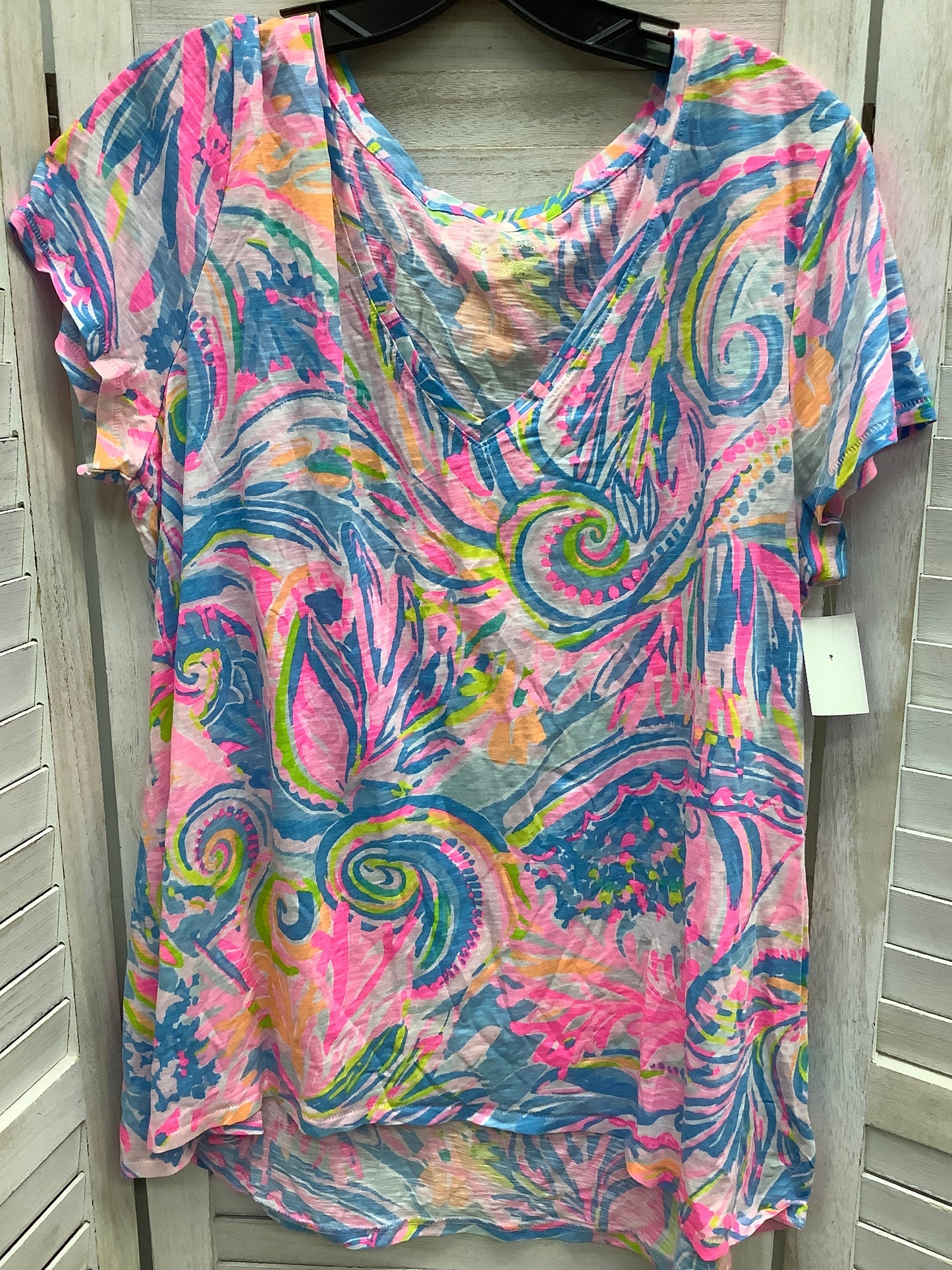 Multi-colored Top Short Sleeve Lilly Pulitzer, Size 2x