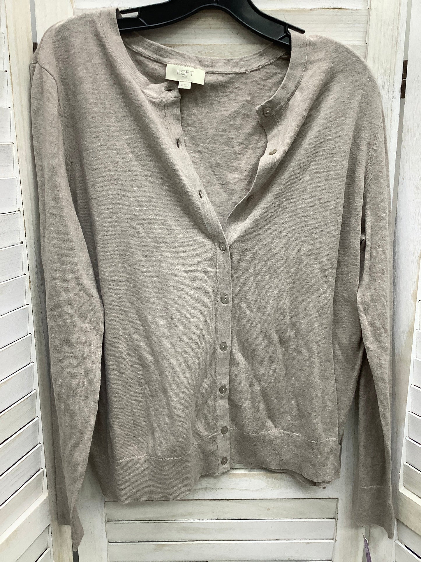 Taupe Cardigan Loft, Size Xl