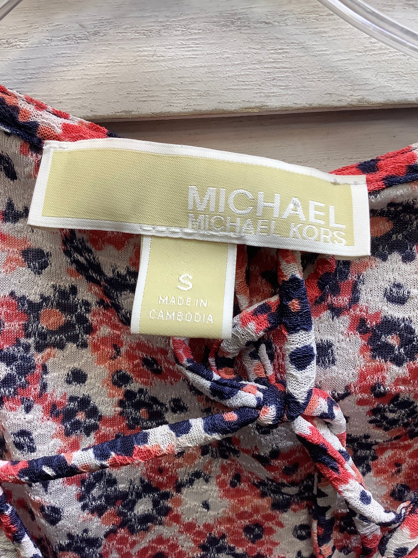 Floral Print Top Sleeveless Michael By Michael Kors, Size S