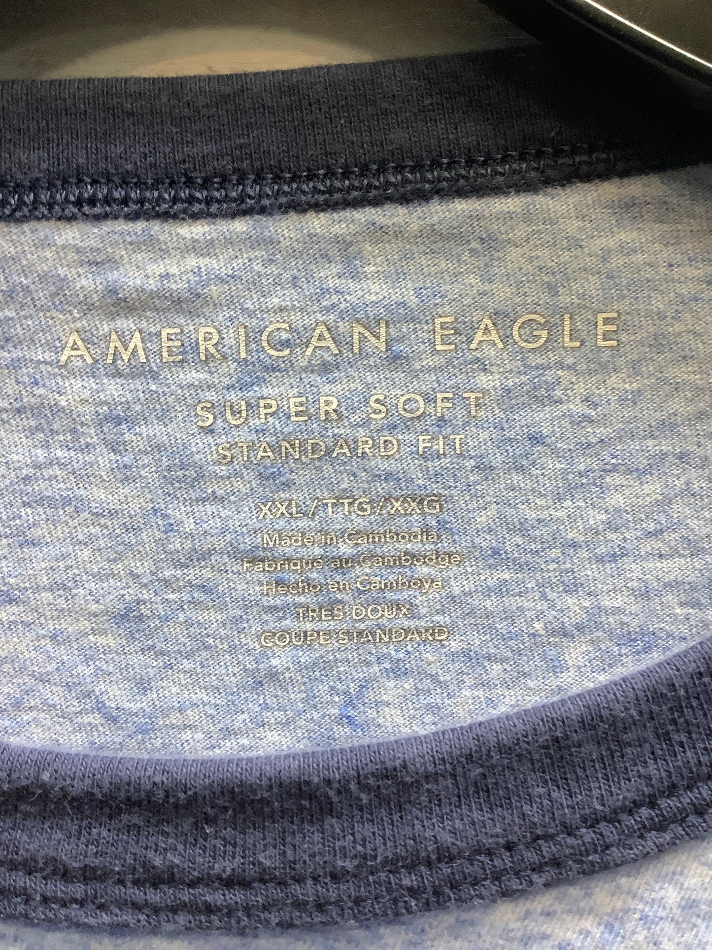 Blue Top Short Sleeve Basic American Eagle, Size 2x