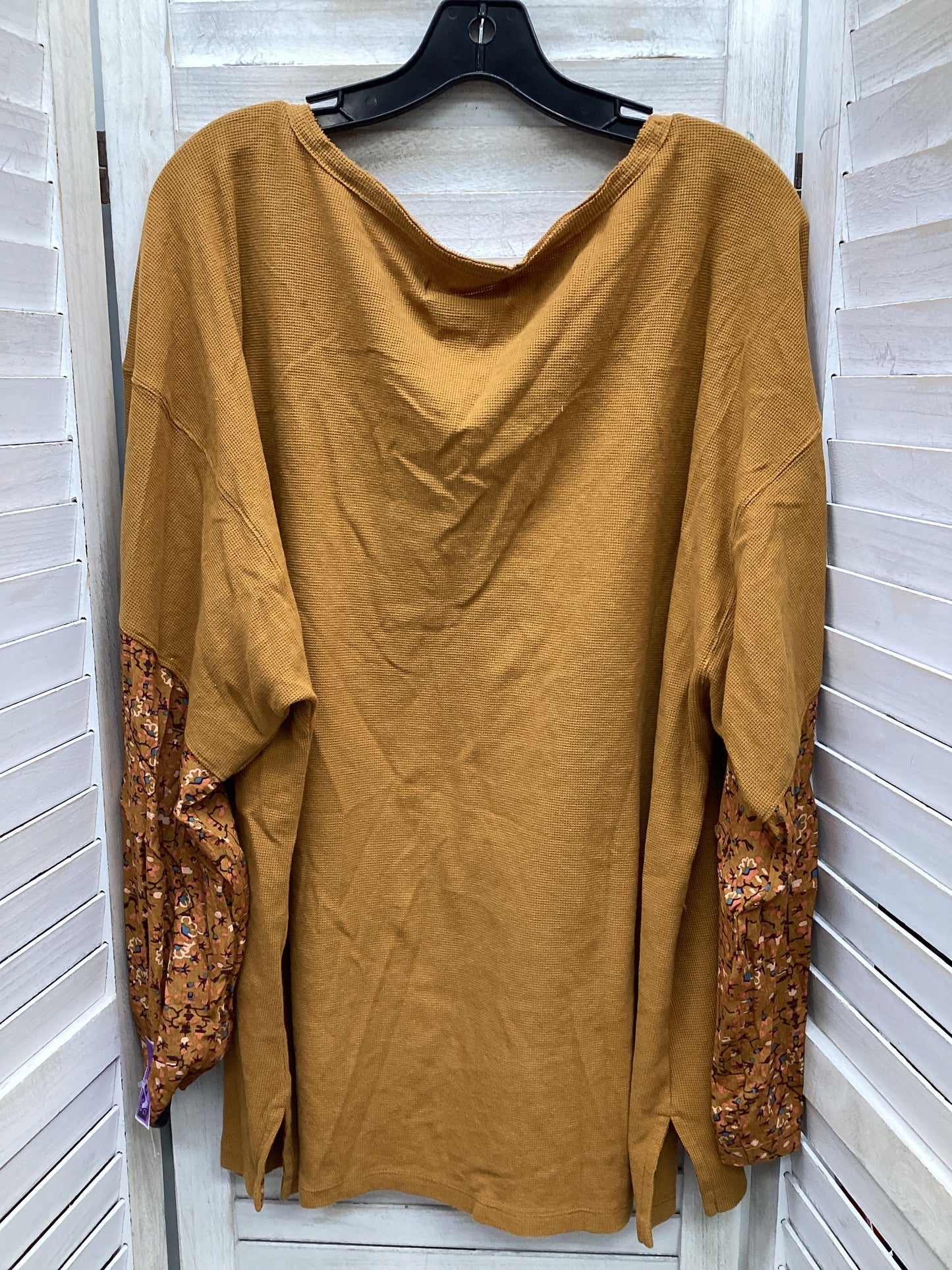 Top Long Sleeve By Anthropologie In Orange, Size: Xl