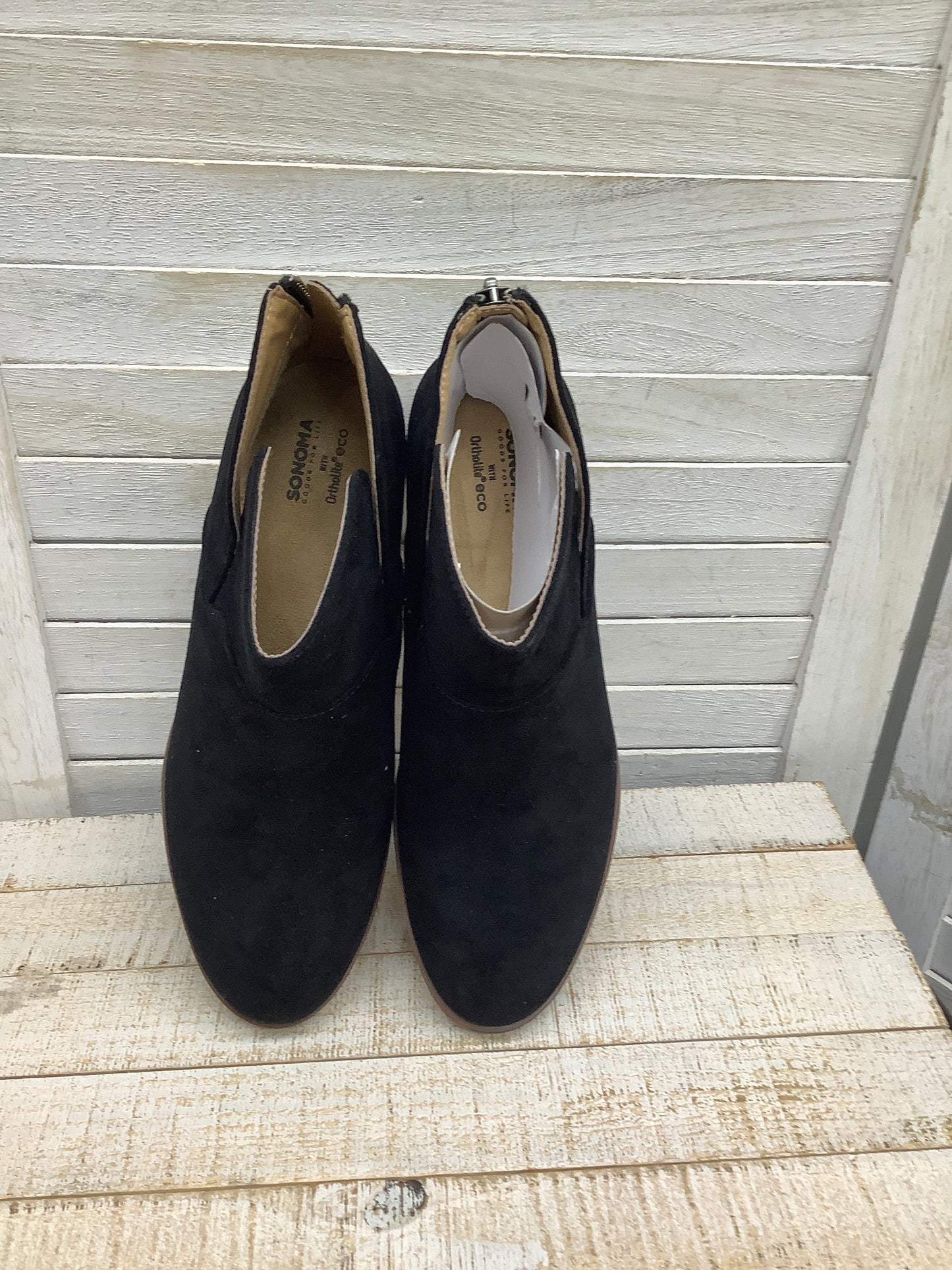 Black Boots Ankle Flats Sonoma, Size 7