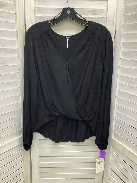 Black Top Long Sleeve Free People, Size Xs