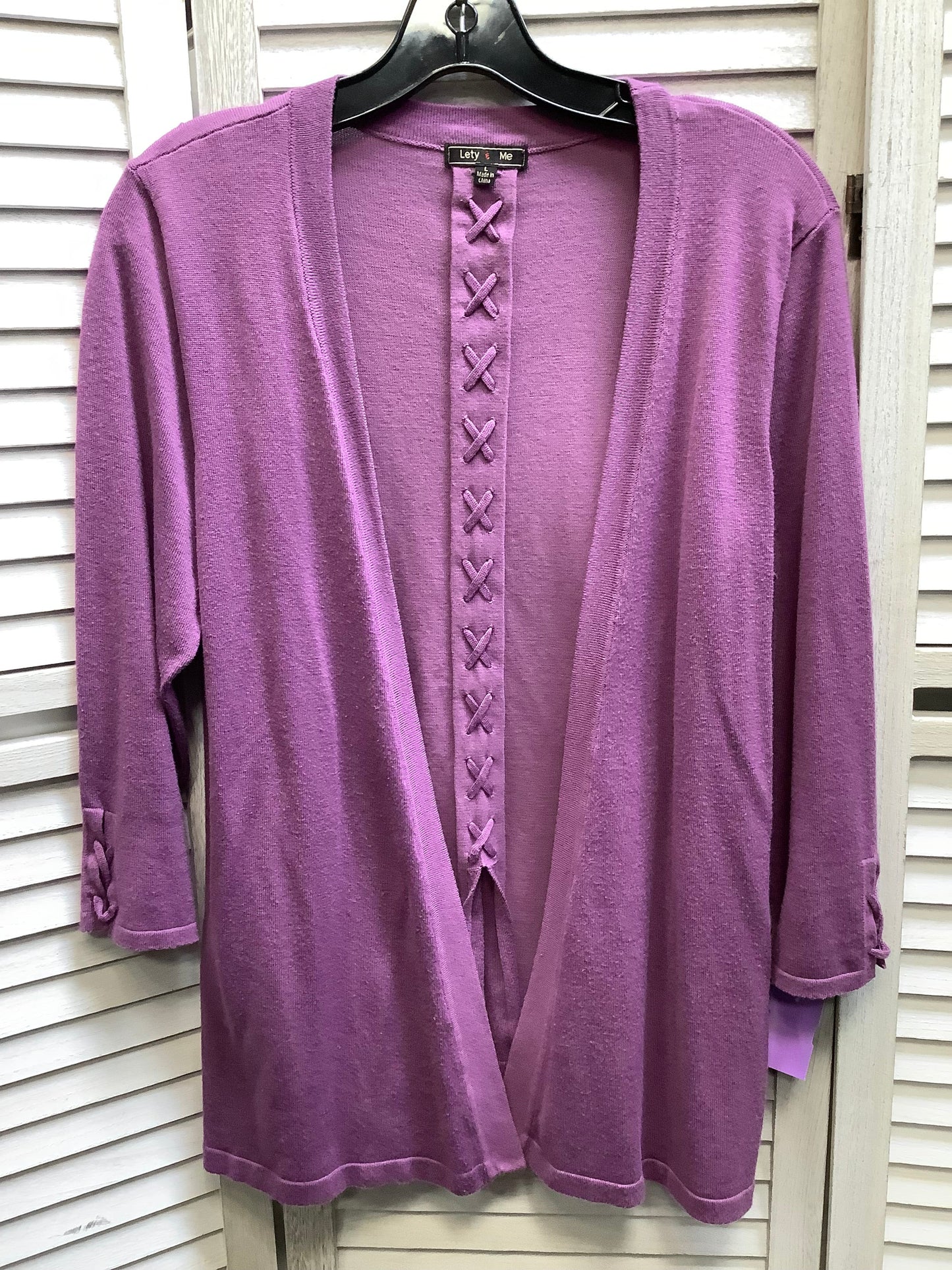 Purple Cardigan Clothes Mentor, Size L