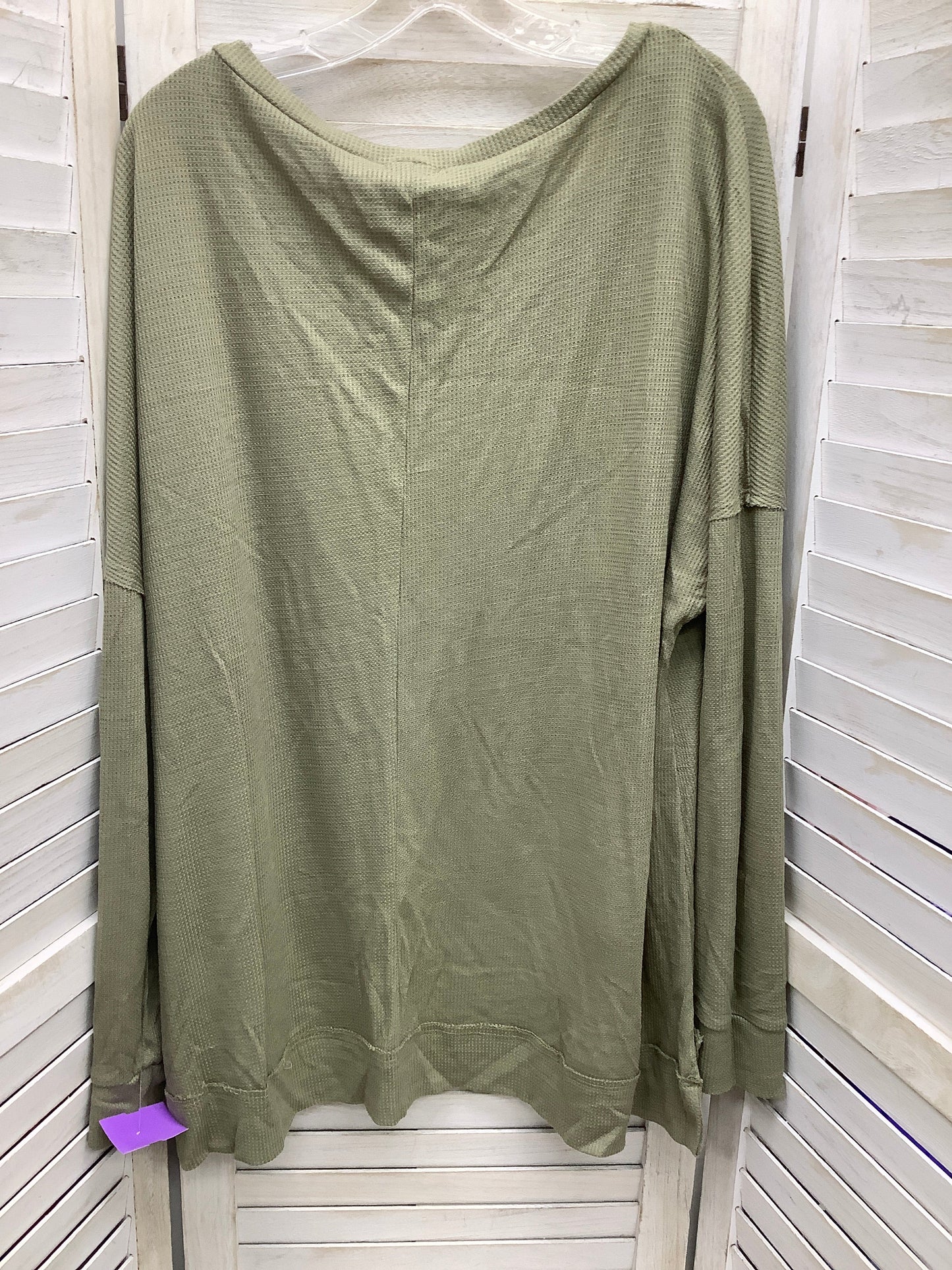 Green Top Long Sleeve Basic Cato, Size Xl