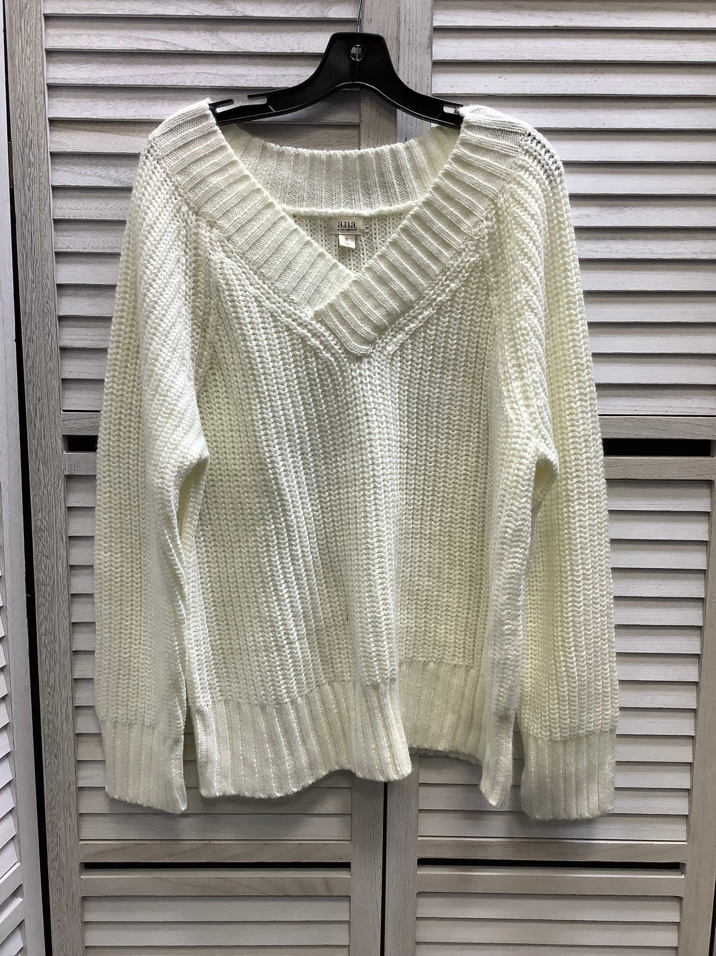 Sweater By Ana In Cream, Size: Xl