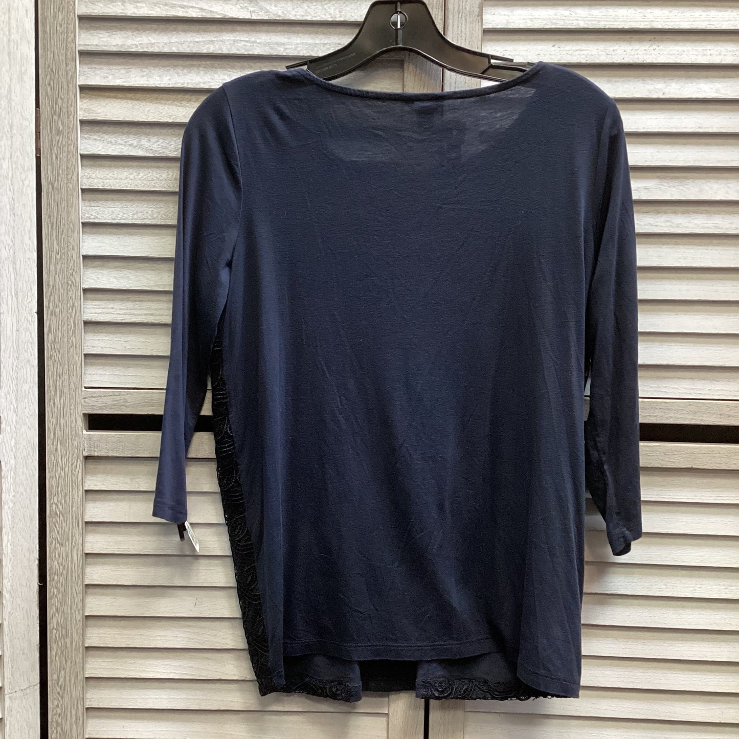 Top 3/4 Sleeve By Ann Taylor In Navy, Size: S