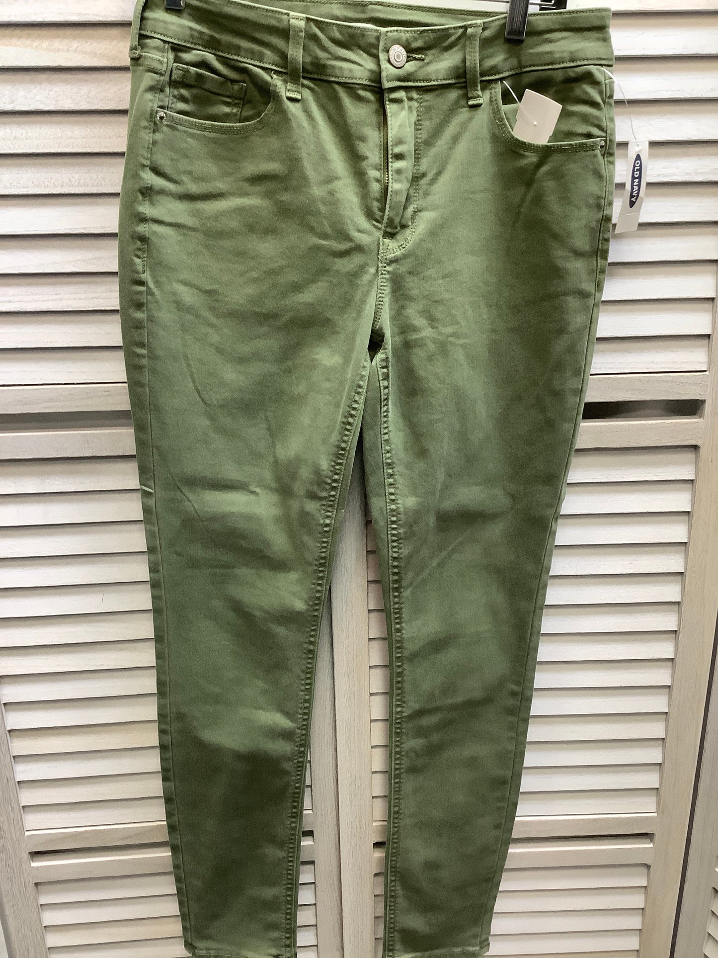 Green Denim Jeans Skinny Old Navy, Size 8