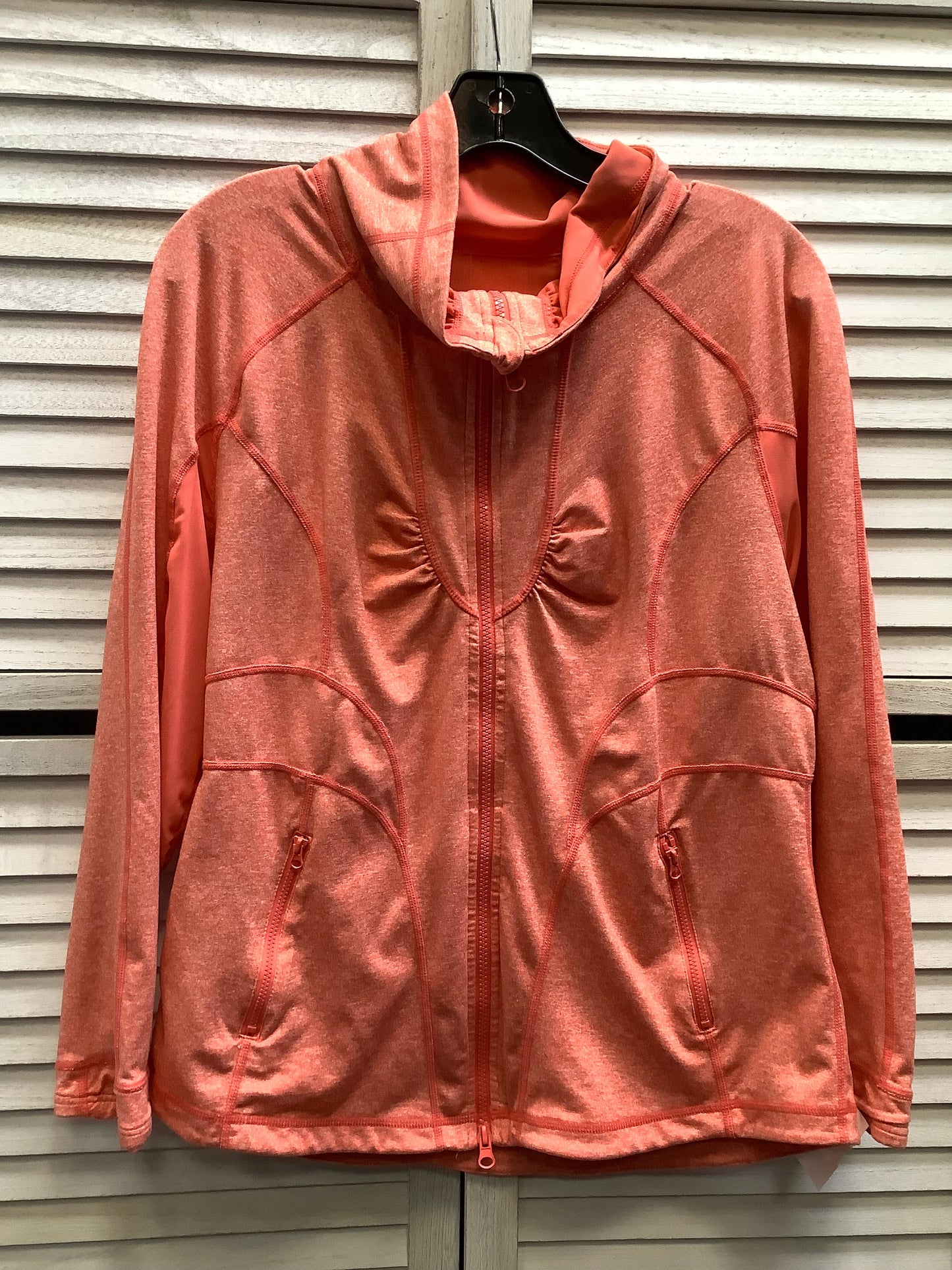 Athletic Jacket By Zella In Peach, Size: Xl