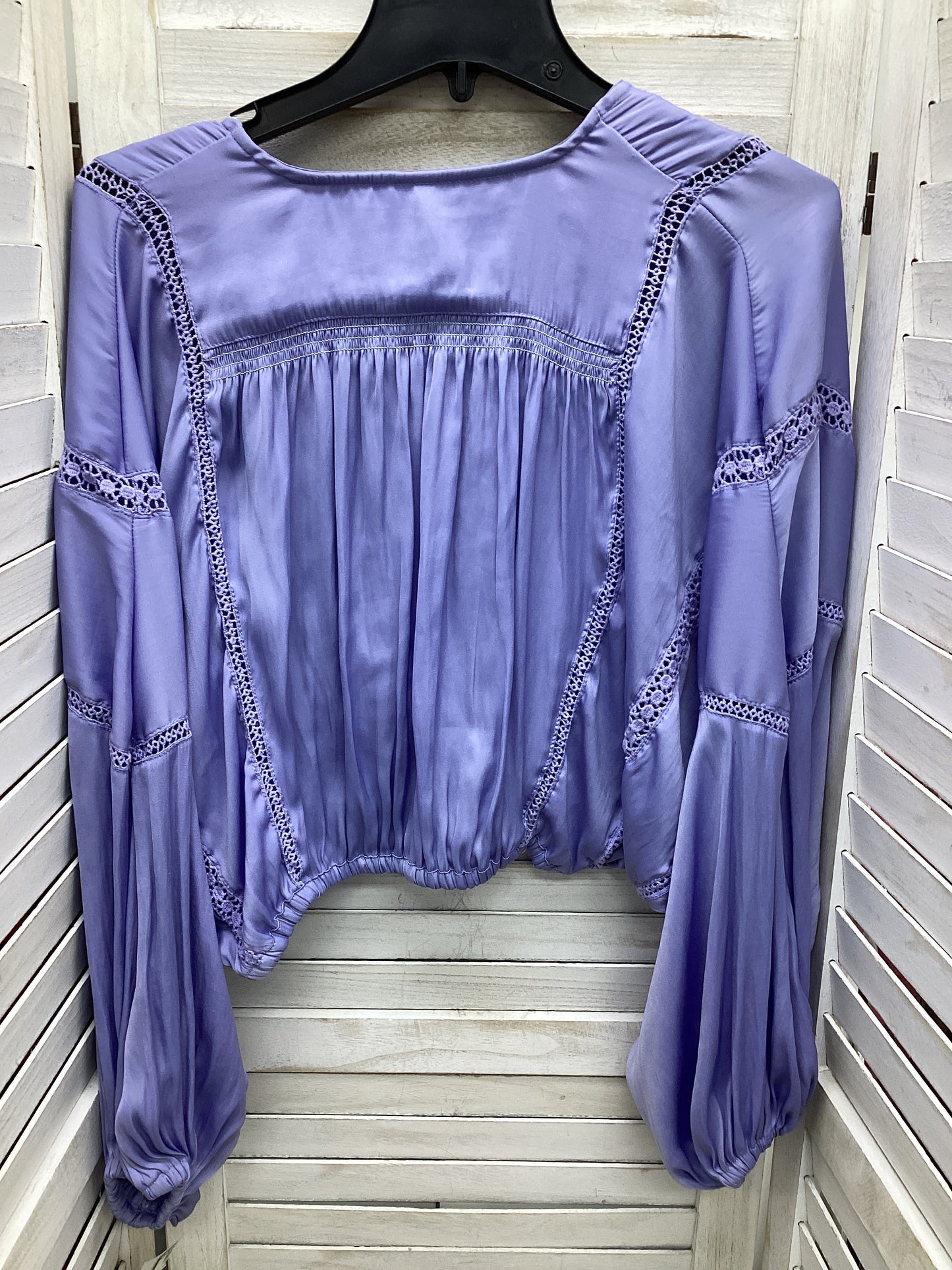 Purple Top Long Sleeve Free People, Size Xs