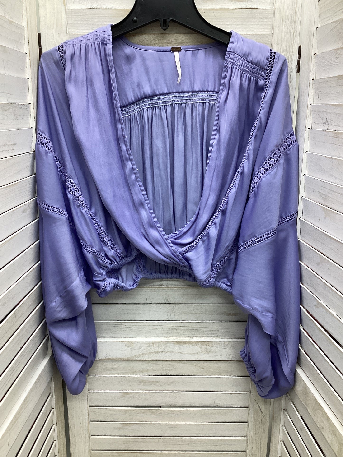 Purple Top Long Sleeve Free People, Size Xs