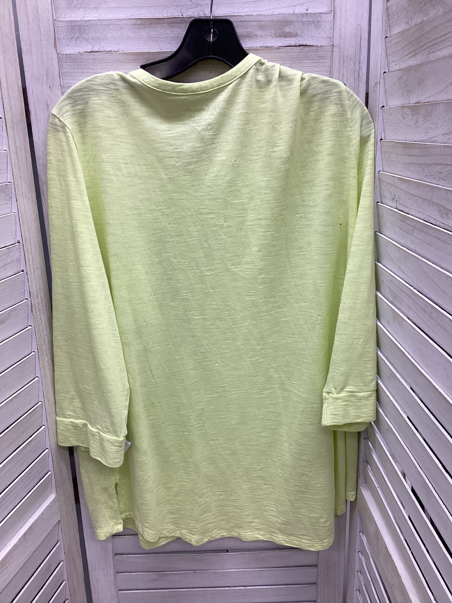 Top Long Sleeve By Chicos In Yellow, Size: Xl