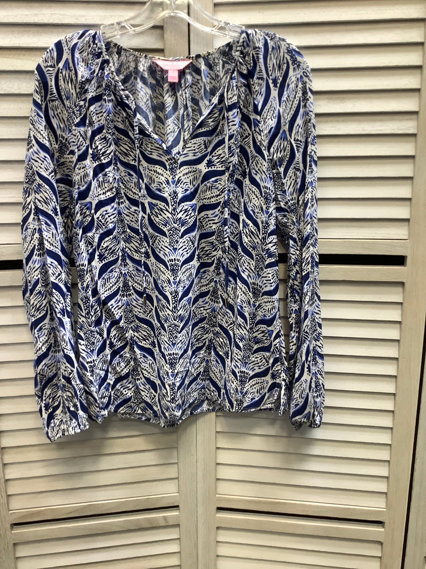 Blue Top Long Sleeve Lilly Pulitzer, Size S