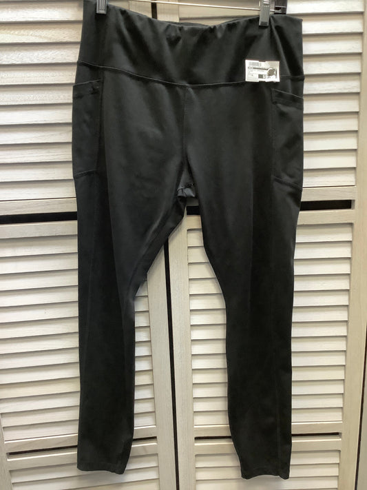 Athletic Leggings By Avia In Black, Size: Xl