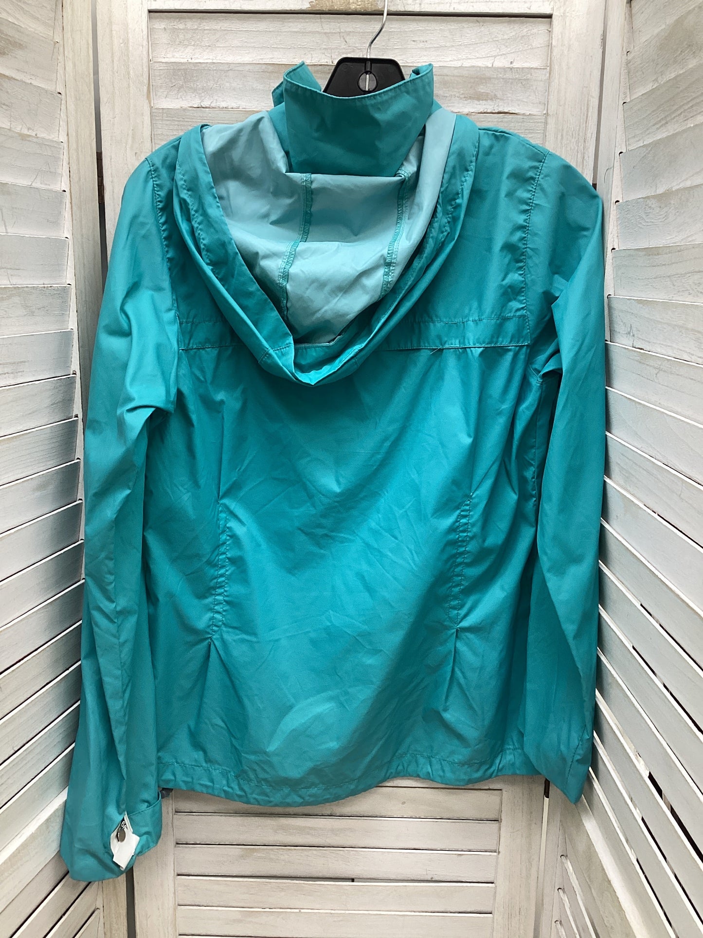 Jacket Windbreaker By Columbia In Blue, Size: S