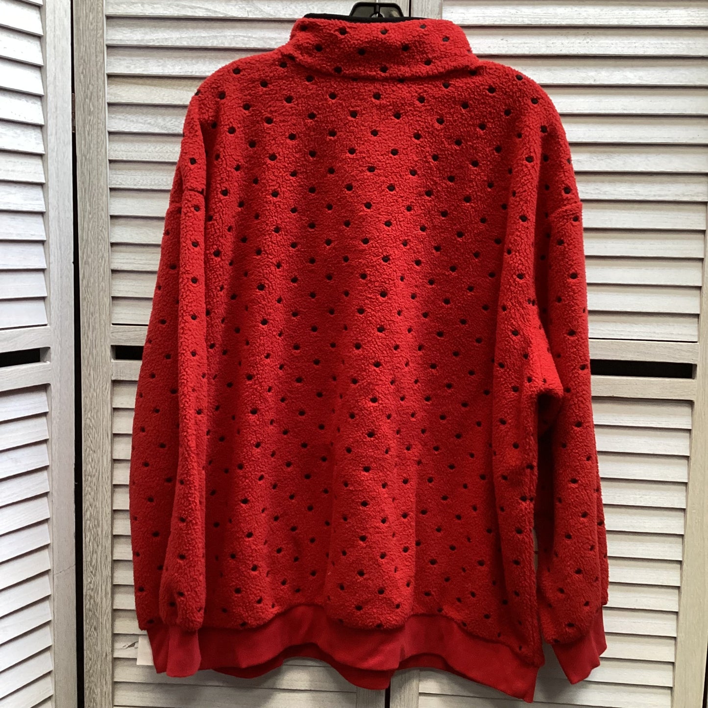 Jacket Fleece By Time And Tru In Red, Size: 3x