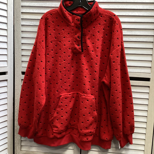 Jacket Fleece By Time And Tru In Red, Size: 3x