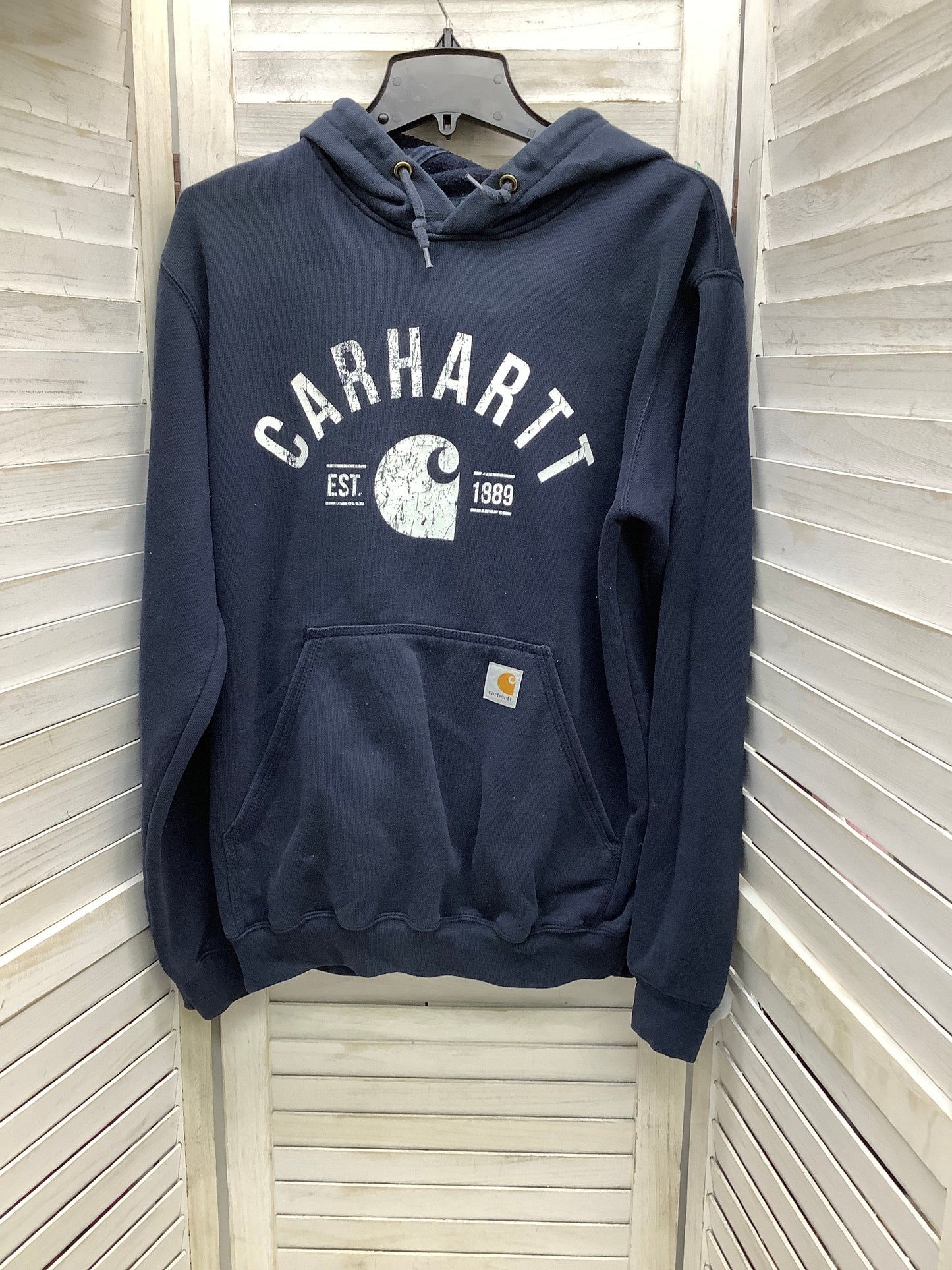 Sweatshirt Hoodie By Carhartt In Navy, Size: S