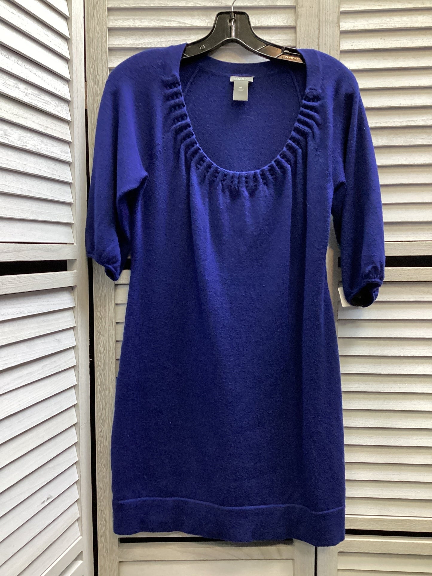 Dress Casual Short By Ann Taylor In Blue, Size: M