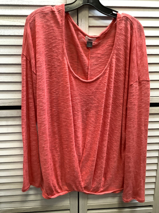 Top Long Sleeve By Old Navy In Pink, Size: 2x