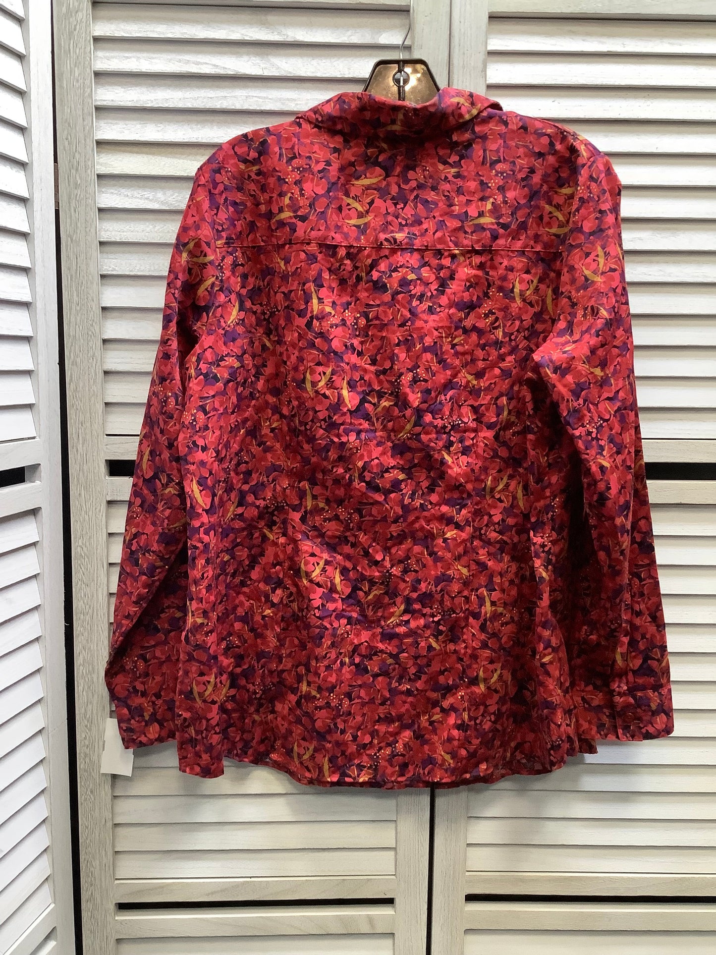 Top Long Sleeve By Coldwater Creek In Floral Print, Size: Xl