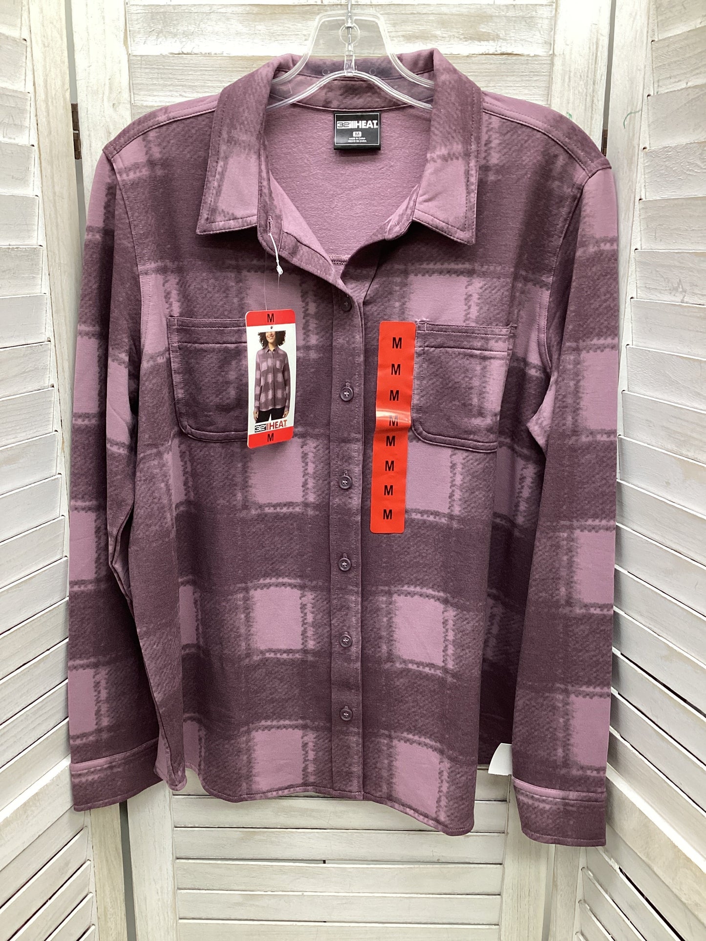 Top Long Sleeve By 32 Degrees In Purple, Size: M