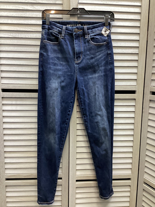 Jeans Skinny By American Eagle In Blue Denim, Size: 2