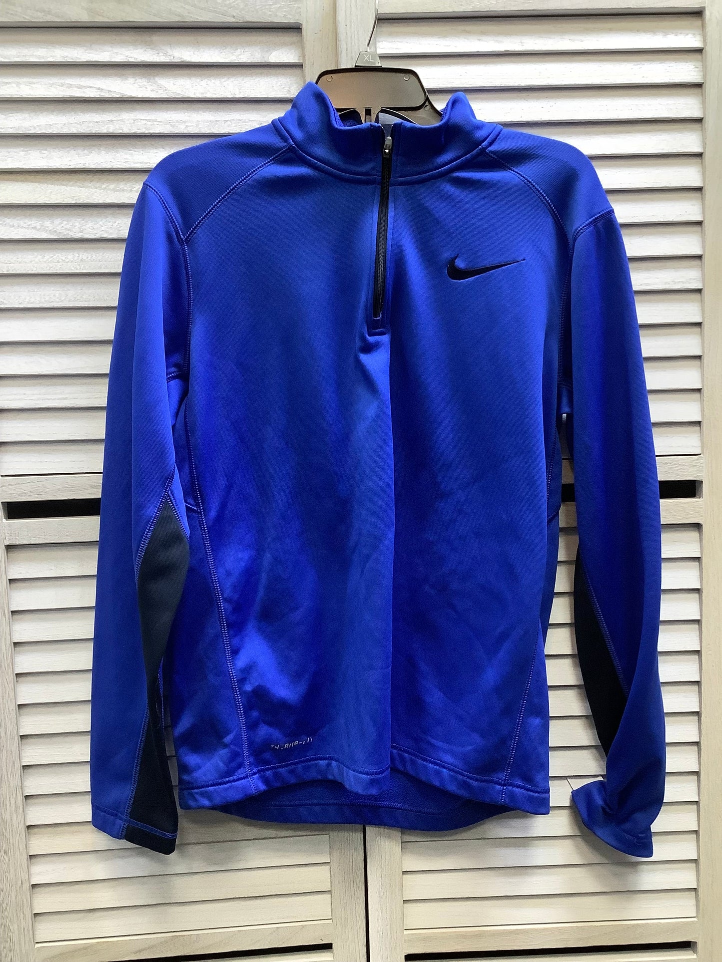 Athletic Jacket By Nike In Blue, Size: M