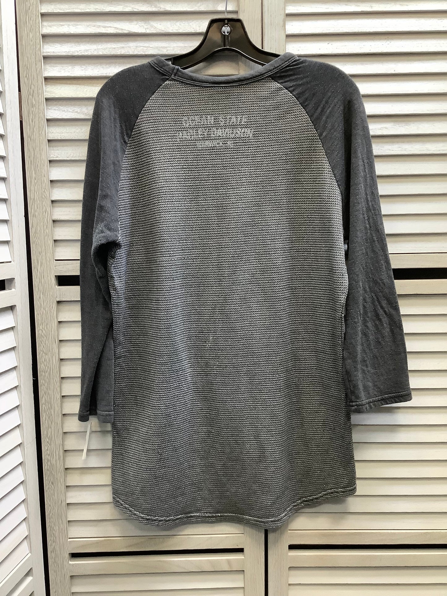 Top Long Sleeve By Harley Davidson In Grey, Size: Xl