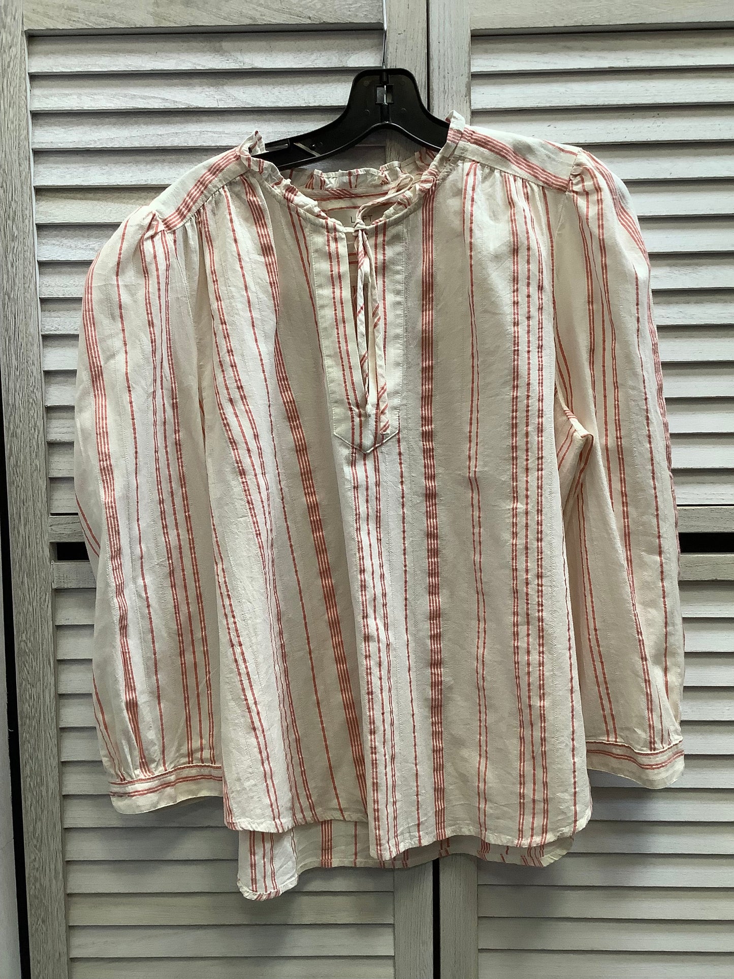 Top Long Sleeve By Loft In Striped Pattern, Size: Xl