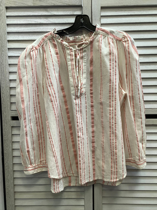 Top Long Sleeve By Loft In Striped Pattern, Size: Xl