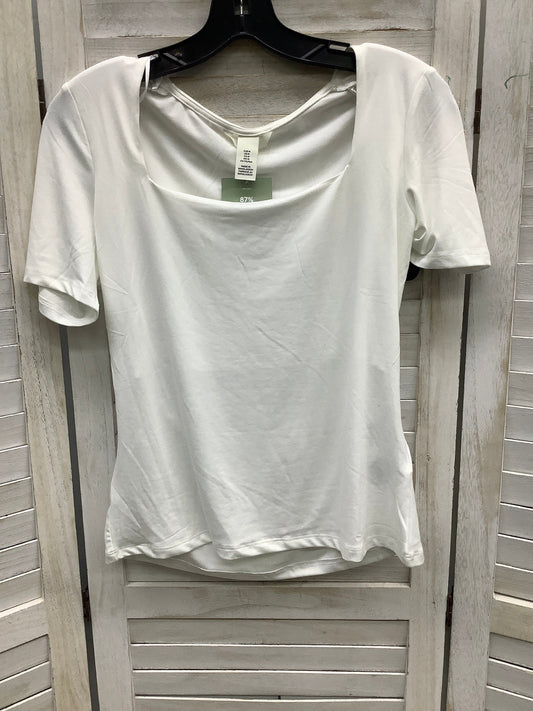 Top Short Sleeve By H&m In White, Size: M