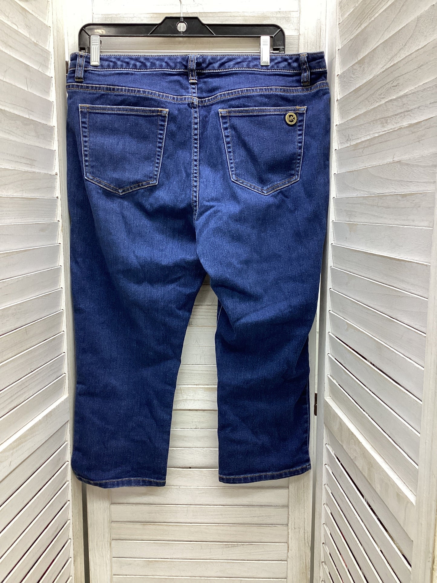 Jeans Cropped By Michael By Michael Kors In Blue Denim, Size: 14