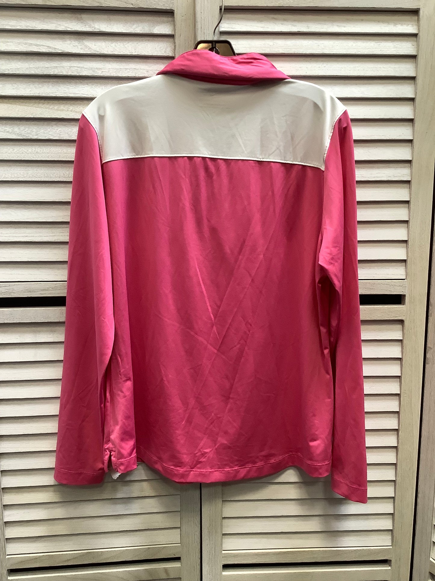 Athletic Top Long Sleeve Collar By Vineyard Vines In Pink, Size: L