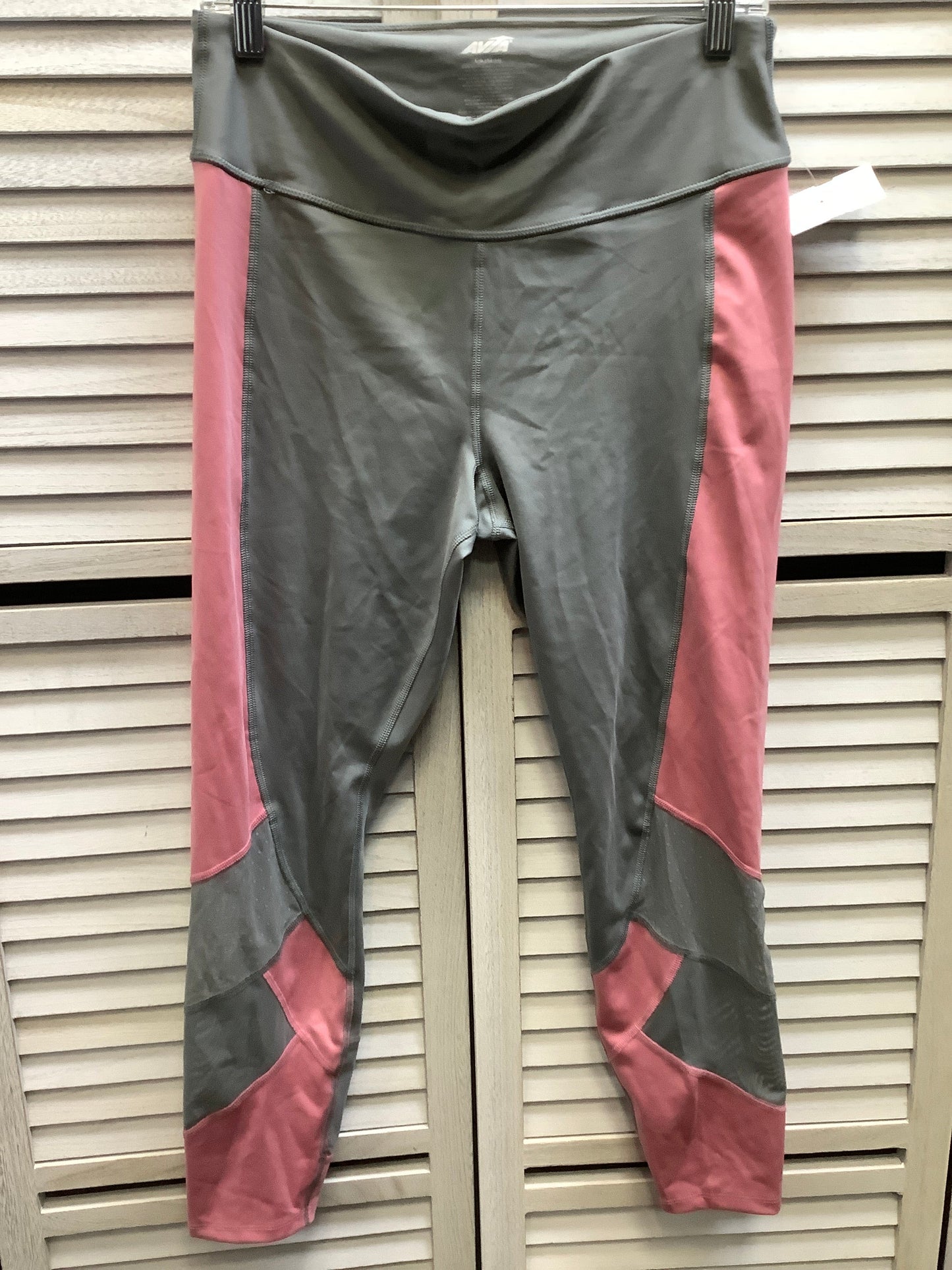 Athletic Leggings By Avia In Grey, Size: L