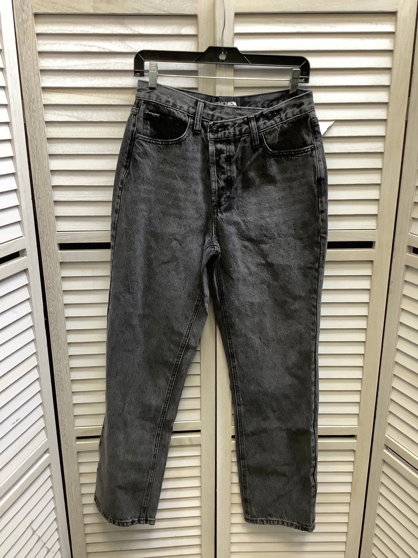 Jeans Straight By Fashion Nova In Black Denim, Size: 5