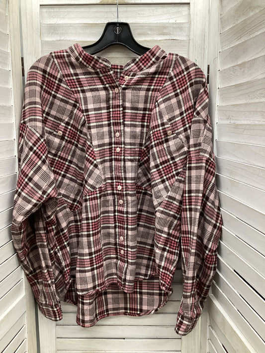 Top Long Sleeve By Current Elliott In Plaid Pattern, Size: 4