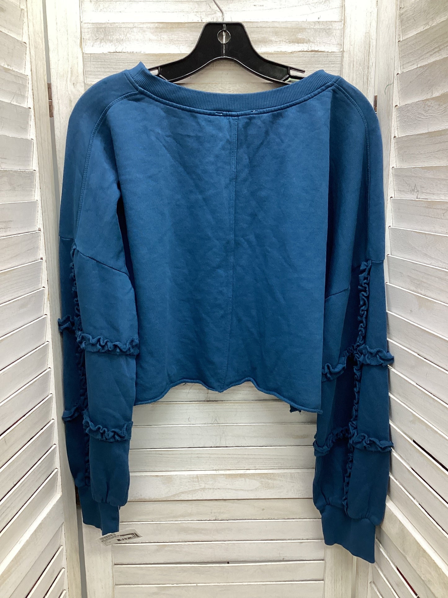 Sweatshirt Crewneck By Anthropologie In Teal, Size: M