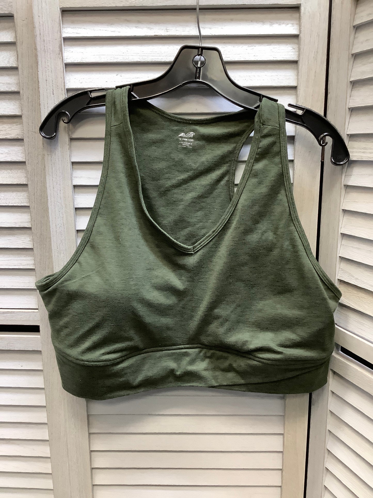 Athletic Bra By Avia In Green, Size: 1x